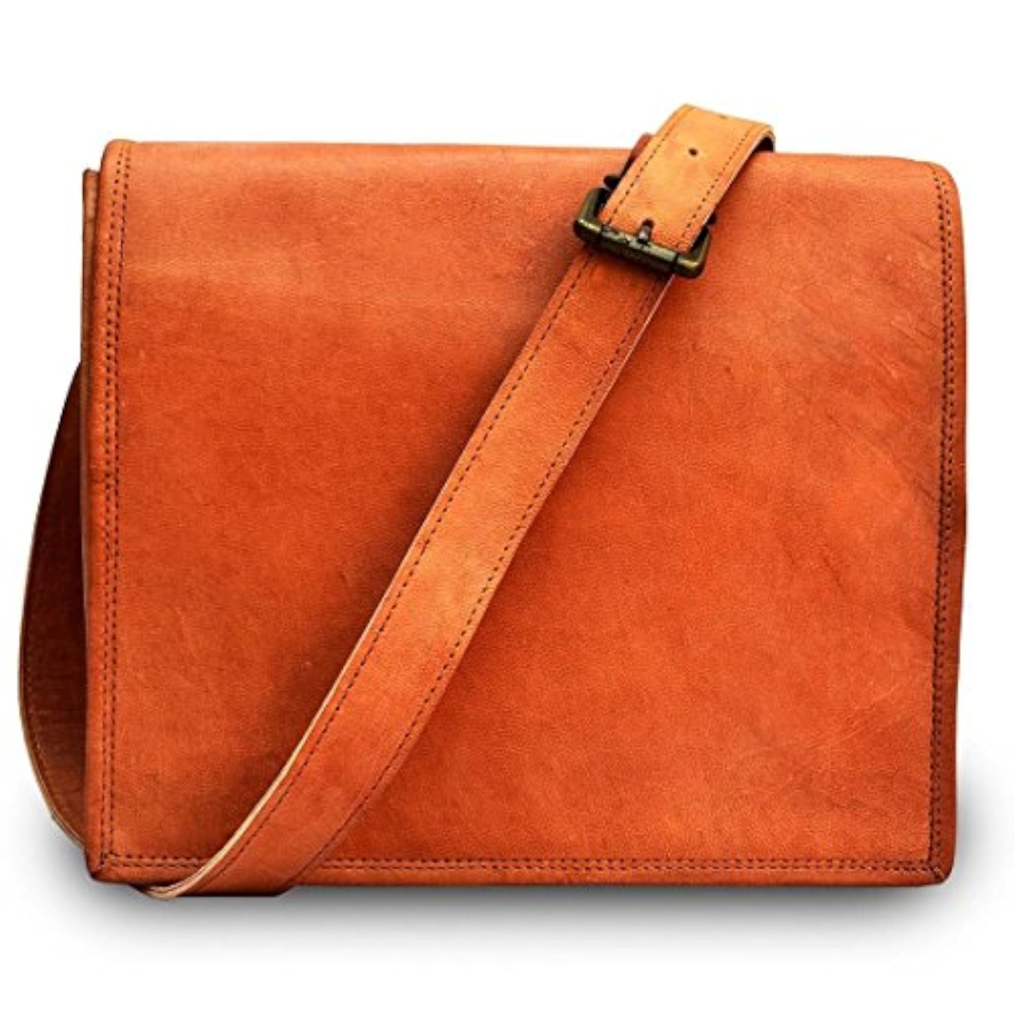 Leather Full Flap Messenger Bag